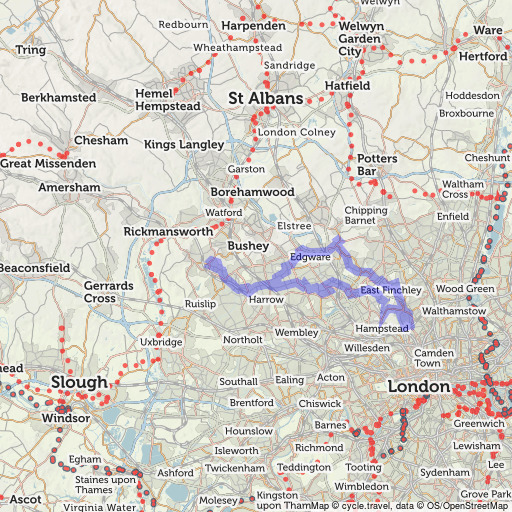 cycle paths map